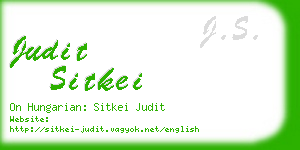 judit sitkei business card